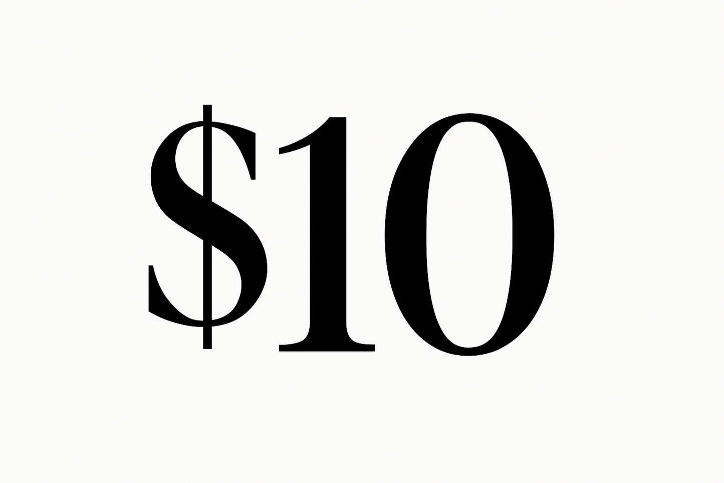 $10 number