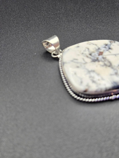 Dendritic Opal Pendant – 925 Sterling Silver