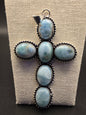 Larimar Cross Pendant - 925 Sterling Silver