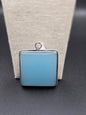 Larimar Square Pendant - 925 Sterling Silver