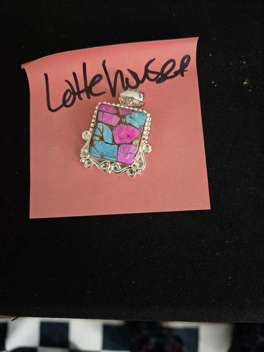Cotton Candy Silver Plated Pendant